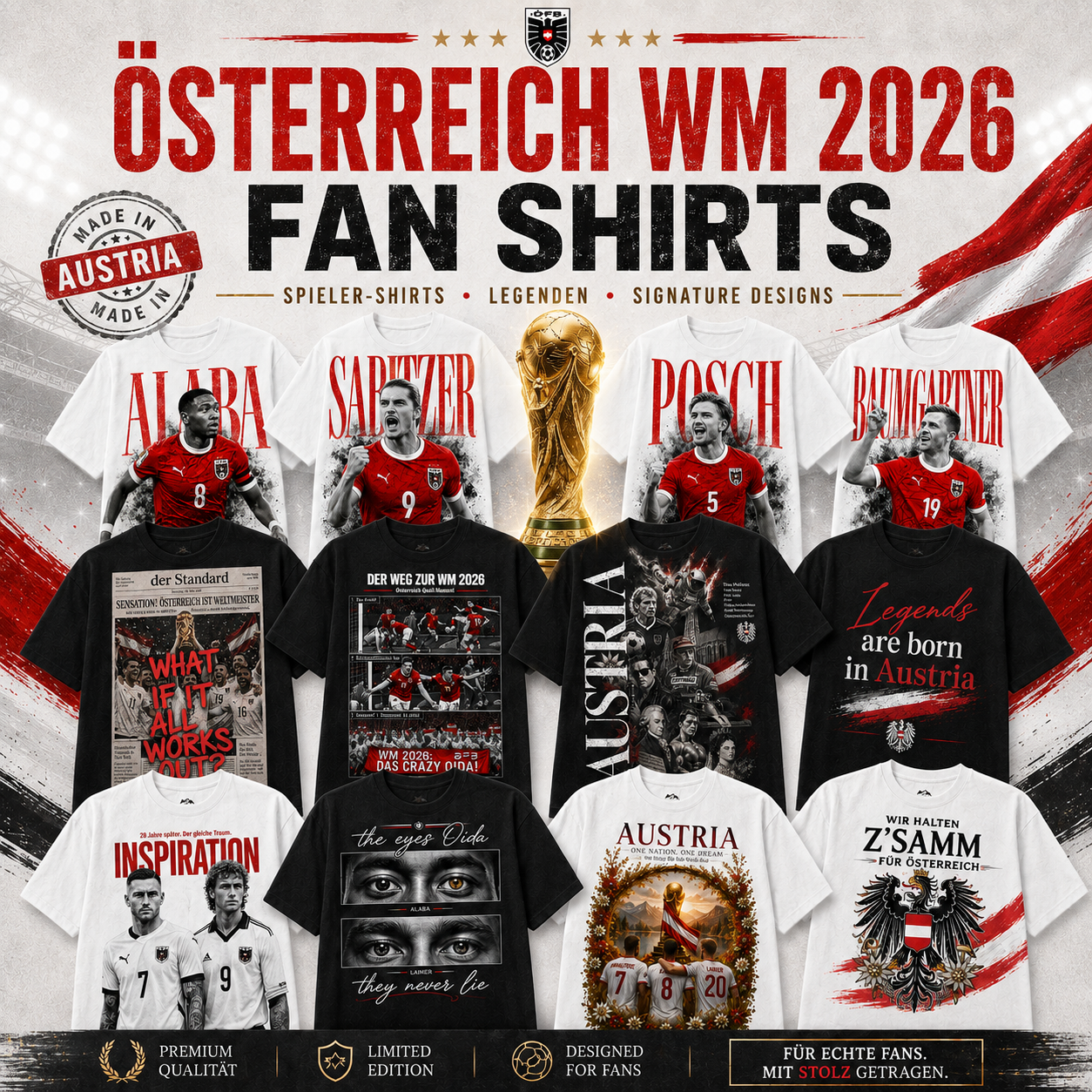 Österreich WM 2026 Fan Shirts