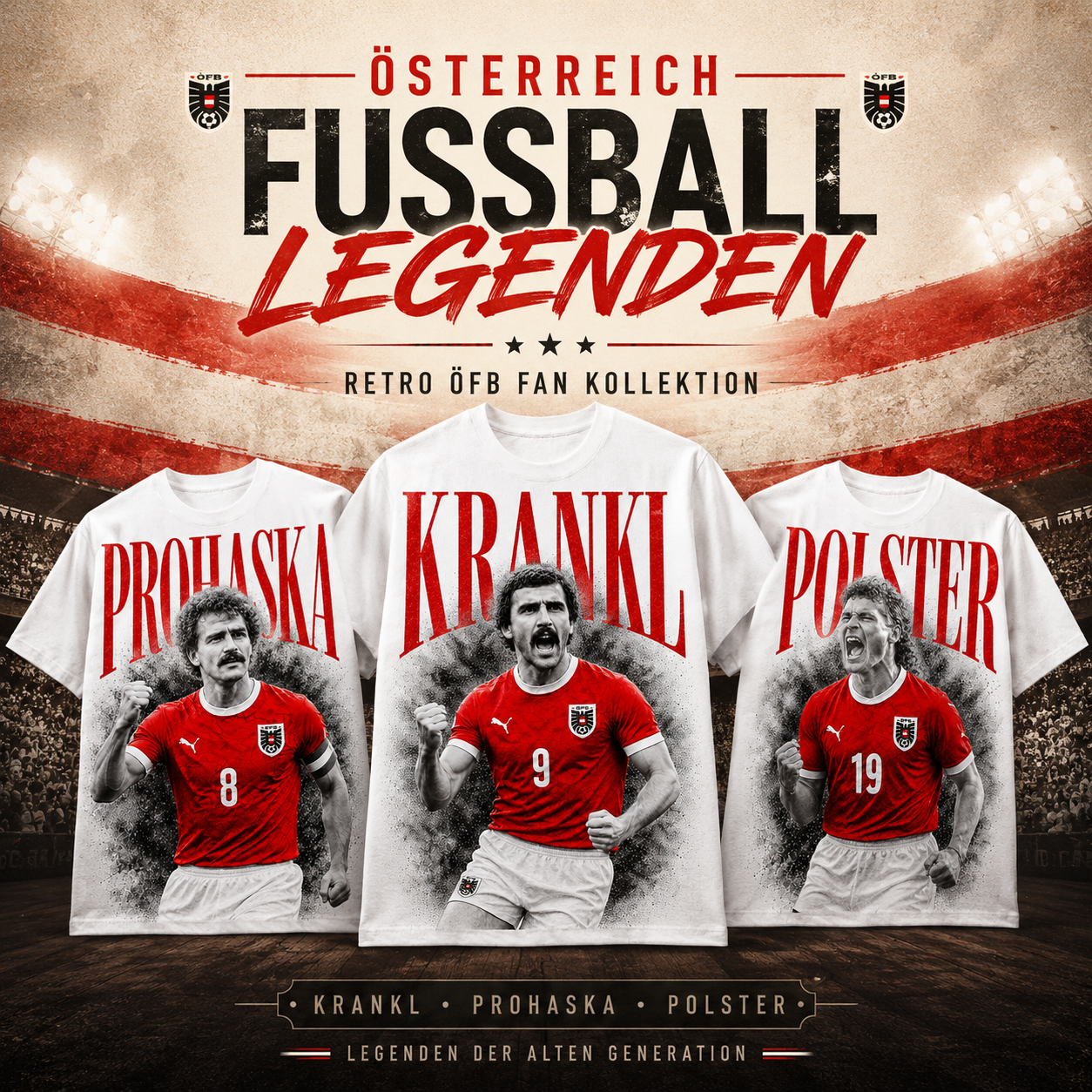 Österreich Fußball Legenden Shirts – Retro ÖFB Fan Kollektion