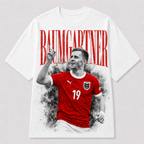 Christoph Baumgartner Österreich WM 2026 Jubel Fan Shirt T-Shirt weißer Print