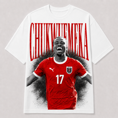 Carney Chukwuemeka Österreich WM 2026 ÖFB Fan Shirt T-Shirt moderner Frontprint