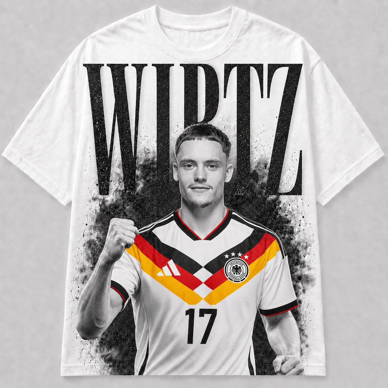 Florian Wirtz Deutschland WM 2026 DFB Superstar Fan Shirt weißes T-Shirt Frontprint