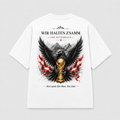 Adlerstolz Österreich WM 2026 Fan Shirt weißes T-Shirt mit rotem Adler Backprint