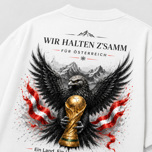 Adlerstolz Österreich WM 2026 T-Shirt – mit Adler Backprint
