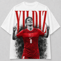 Kenan Yildiz Türkei WM 2026 Rising Star Fan Shirt rotes T-Shirt moderner Print