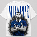 Kylian Mbappé Frankreich WM 2026 Fan Shirt blaues T-Shirt mit Frontprint Superstar