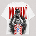 Luka Modrić Kroatien WM 2026 Legende Fan Shirt rotes T-Shirt mit ikonischem Frontprint