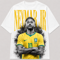 Neymar Jr Brasilien WM 2026 Fan Shirt gelbes T-Shirt mit brasilianischem Frontprint