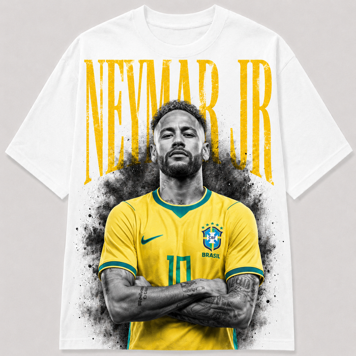 Neymar Jr Brasilien WM 2026 Fan Shirt gelbes T-Shirt mit brasilianischem Frontprint