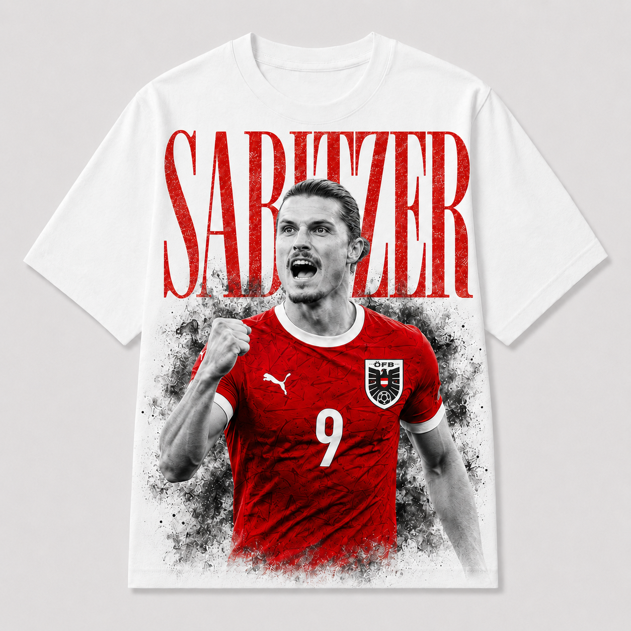 Marcel Sabitzer Österreich WM 2026 Mittelfeld Fan Shirt T-Shirt mit Frontprint
