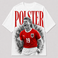 Toni Polster Österreich WM Legenden Fan Shirt schwarzes T-Shirt mit Frontprint