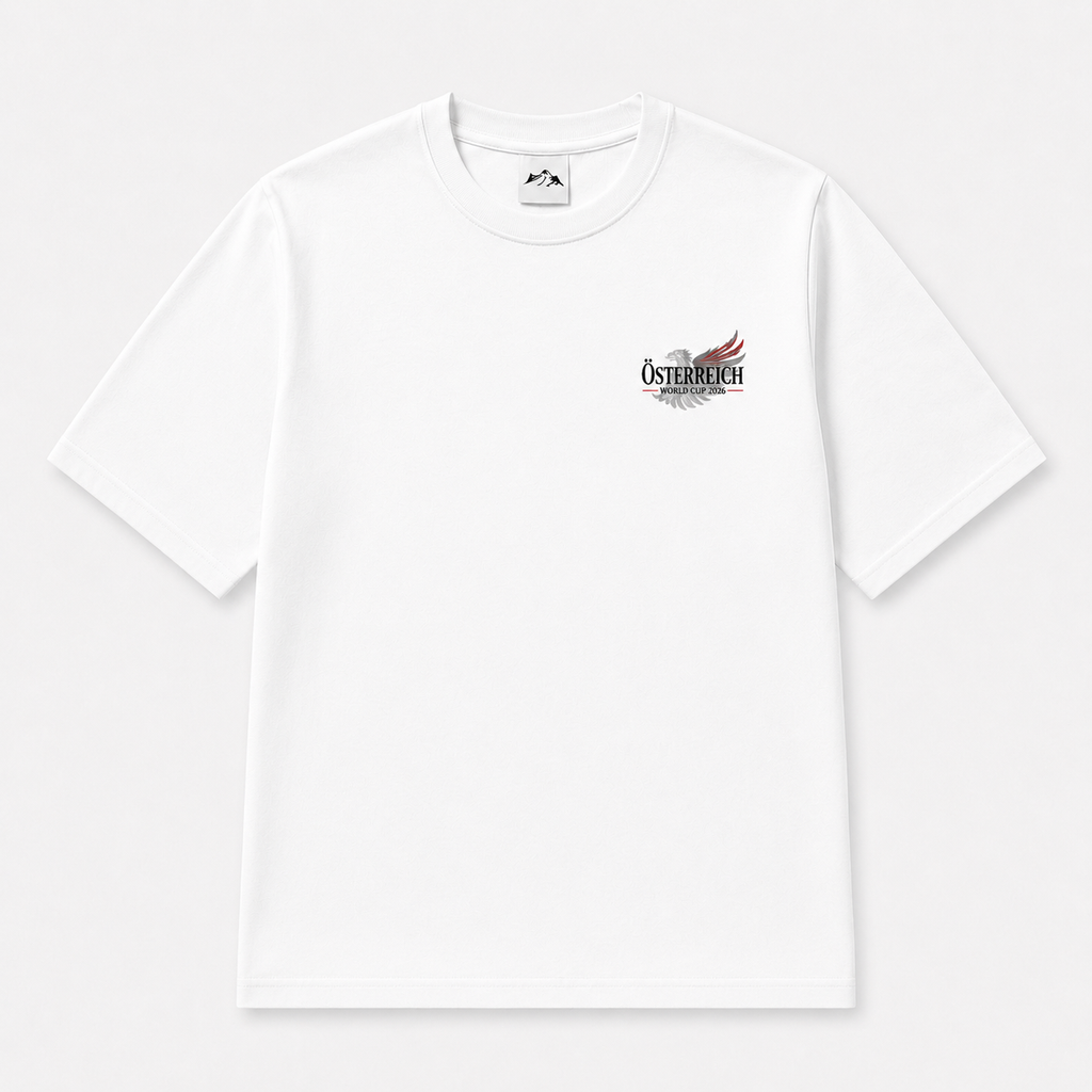 Adlerstolz Österreich WM 2026 T-Shirt – mit Adler Backprint