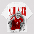 Xaver Schlager Österreich WM 2026 Kämpfer Fan Shirt T-Shirt dunkler Frontprint