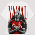 Lamine Yamal Spanien WM 2026 La Roja Fan Shirt rotes T-Shirt dynamischer Frontprint